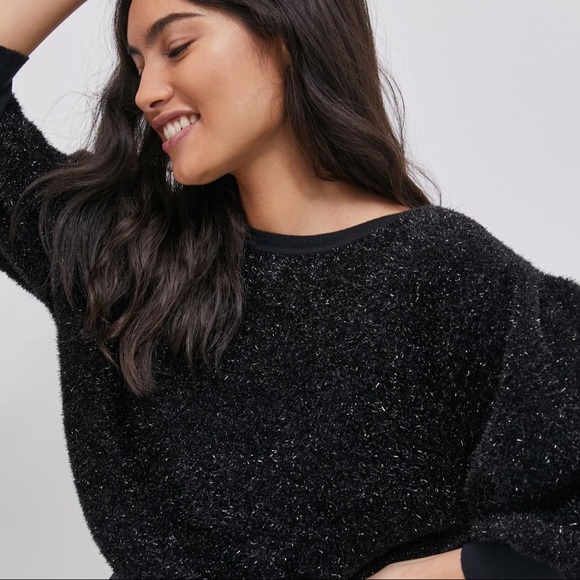 NWT Anthropologie Pamela Tinsel Shimmer Sweater - Picture 2 of 11